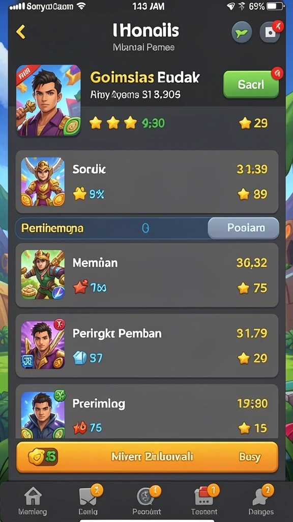 goal55 - Screenshot menunjukkan antarmuka pengguna yang ramah.